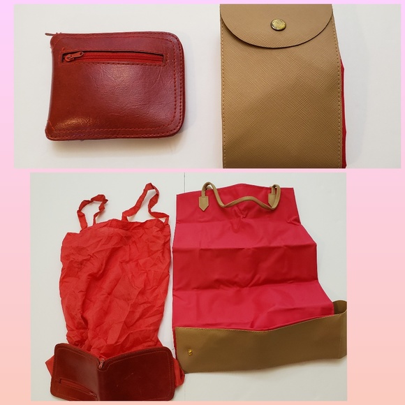 No Brand Handbags - Reusable Totes in Folded Wallets Easily Portable
